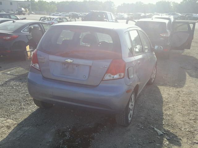 KL1TD66607B722316 - 2007 CHEVROLET AVEO BASE Көк фото 4