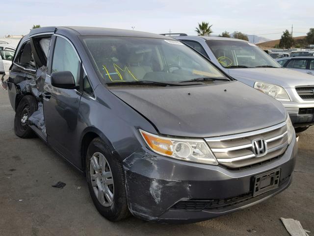 5FNRL5H22BB075580 - 2011 HONDA ODYSSEY LX GRAY photo 1