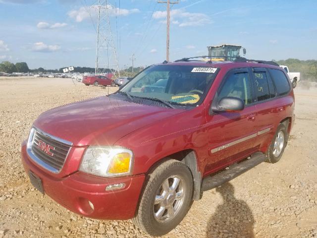 1GKDT13S942312876 - 2004 GMC ENVOY RED photo 2