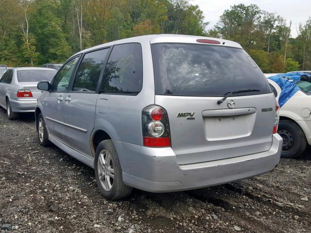 JM3LW28A440512975 - 2004 MAZDA MPV WAGON SILVER photo 3