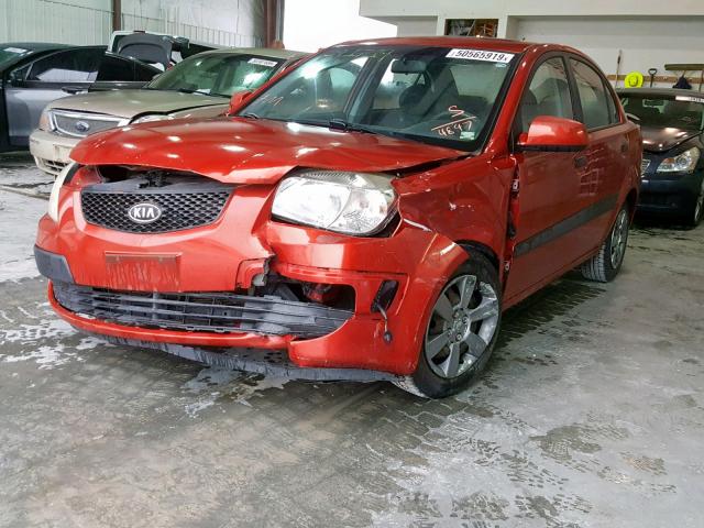 KNADE123276214847 - 2007 KIA RIO BASE RED photo 2