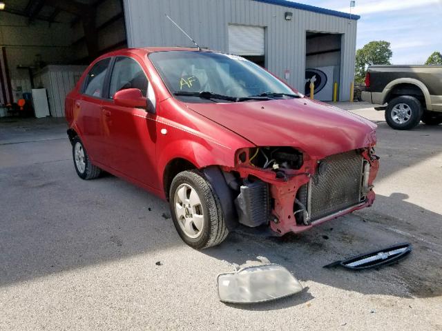 KL1TD56656B559199 - 2006 CHEVROLET AVEO BASE Қызыл фото 1