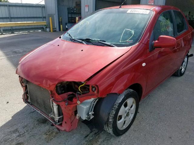 KL1TD56656B559199 - 2006 CHEVROLET AVEO BASE Қызыл фото 2