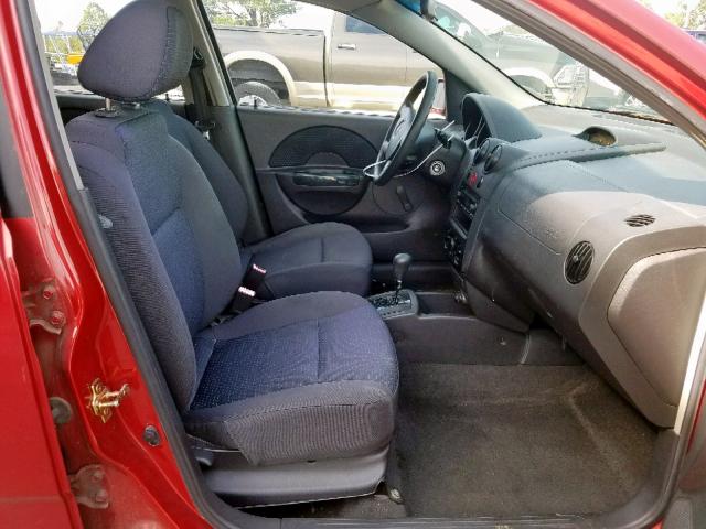 KL1TD56656B559199 - 2006 CHEVROLET AVEO BASE Қызыл фото 5