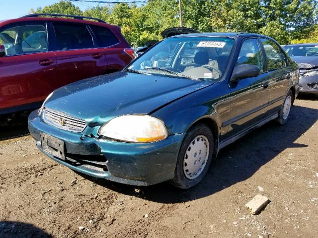 2HGEJ6623VH530238 - 1997 HONDA CIVIC DX GREEN photo 2