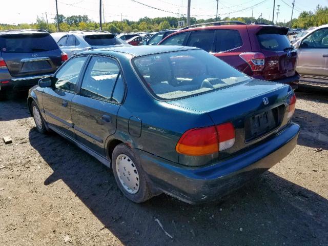 2HGEJ6623VH530238 - 1997 HONDA CIVIC DX GREEN photo 3