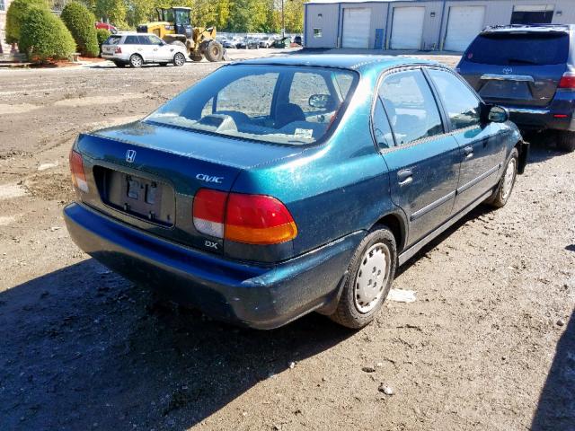 2HGEJ6623VH530238 - 1997 HONDA CIVIC DX GREEN photo 4