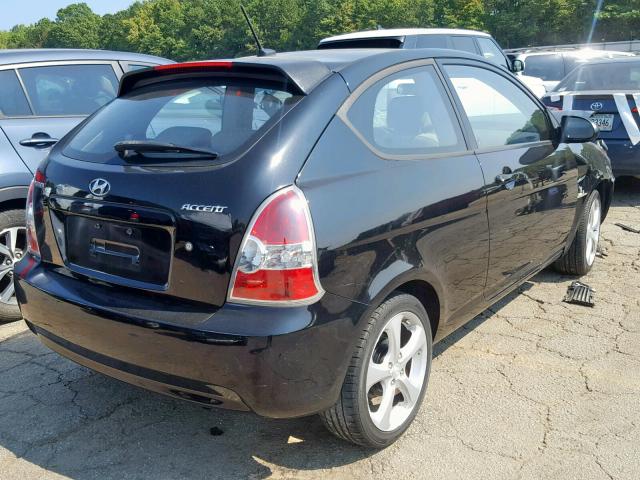 KMHCN36C79U118937 - 2009 HYUNDAI ACCENT SE BLACK photo 4