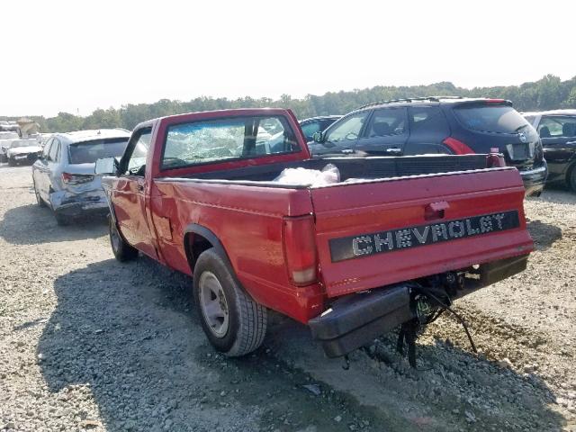 1GCCS14A8M8263392 - 1991 CHEVROLET S TRUCK S1 RED photo 3