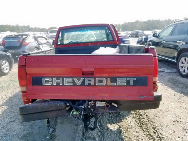 1GCCS14A8M8263392 - 1991 CHEVROLET S TRUCK S1 RED photo 9