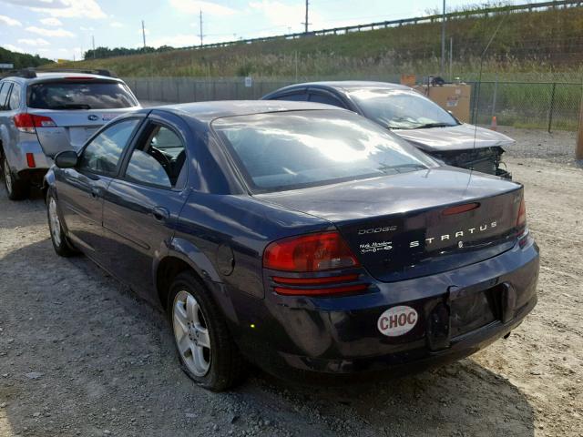 1B3EL46R12N116020 - 2002 DODGE STRATUS SE BLUE photo 3