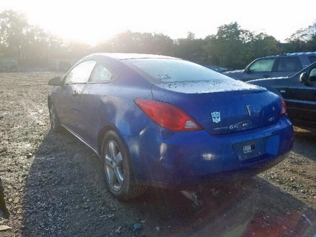 1G2ZH18N274171670 - 2007 PONTIAC G6 GT BLUE photo 3