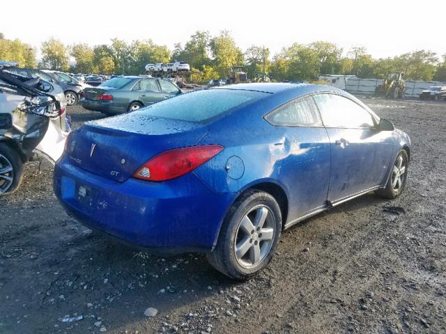 1G2ZH18N274171670 - 2007 PONTIAC G6 GT BLUE photo 4