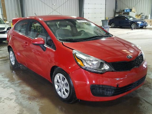 KNADM4A30E6373174 - 2014 KIA RIO LX RED photo 1