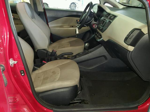 KNADM4A30E6373174 - 2014 KIA RIO LX RED photo 5