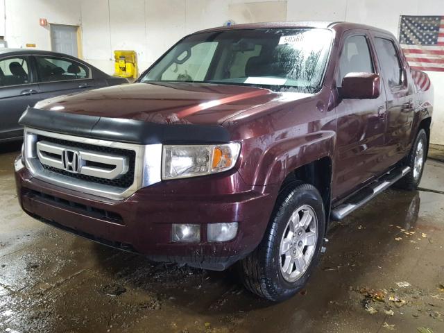 5FPYK1F50BB501794 - 2011 HONDA RIDGELINE PURPLE photo 2