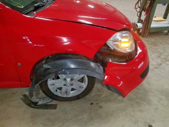 1G1AL15F267850915 - 2006 CHEVROLET COBALT LT RED photo 9