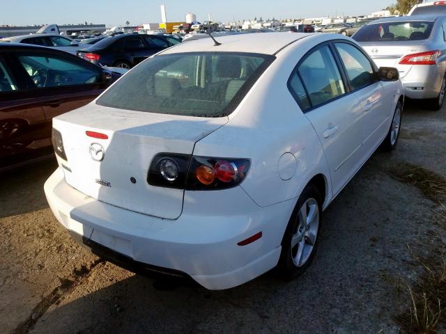 JM1BK323451230167 - 2005 MAZDA 3 S WHITE photo 4