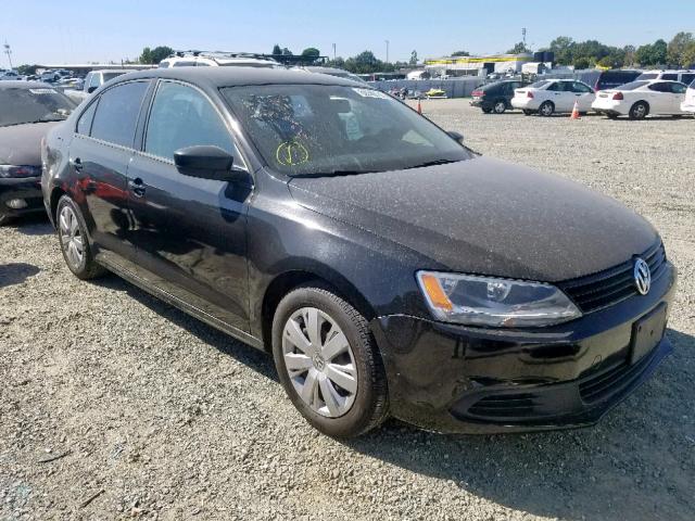 3VW2K7AJ8CM354785 - 2012 VOLKSWAGEN JETTA BASE BLACK photo 1