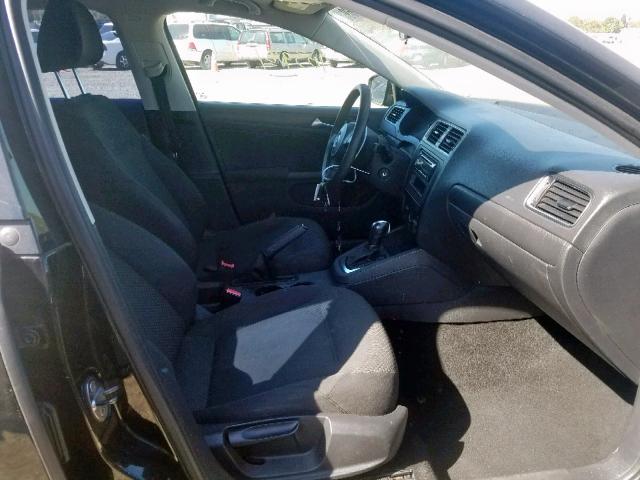 3VW2K7AJ8CM354785 - 2012 VOLKSWAGEN JETTA BASE BLACK photo 5