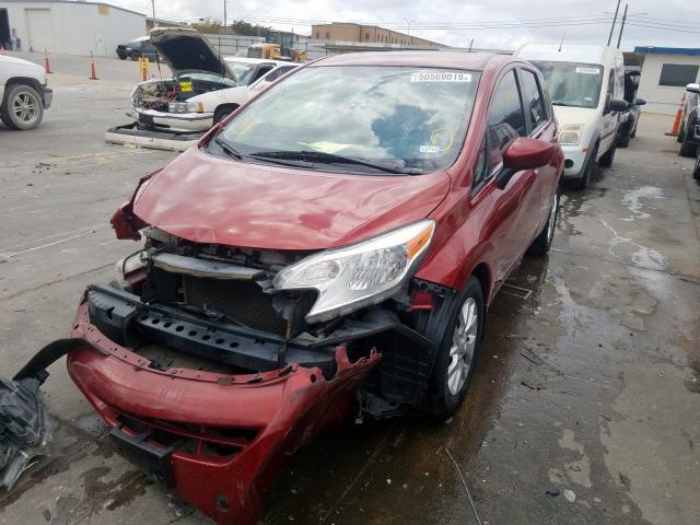 3N1CE2CP6GL408750 - 2016 NISSAN VERSA NOTE RED photo 2