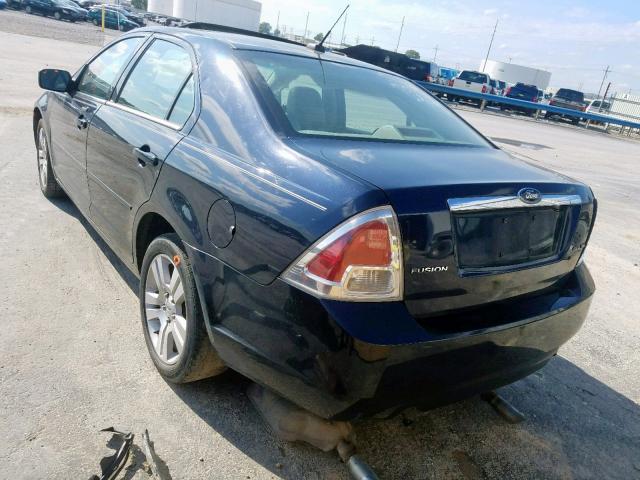 3FAHP08109R109010 - 2009 FORD FUSION SEL BLUE photo 3