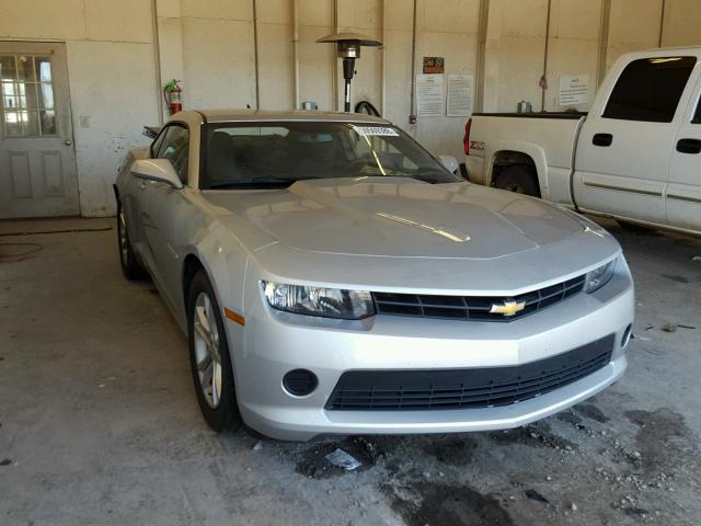 2G1FB1E33F9306307 - 2015 CHEVROLET CAMARO LS SILVER photo 1