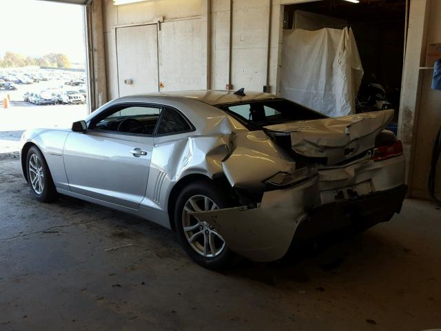 2G1FB1E33F9306307 - 2015 CHEVROLET CAMARO LS SILVER photo 3