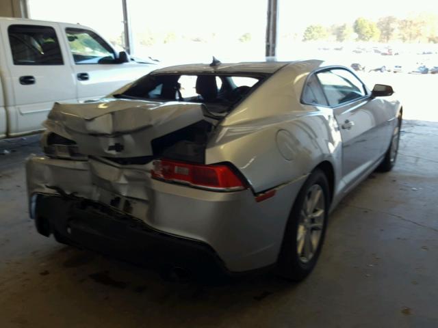 2G1FB1E33F9306307 - 2015 CHEVROLET CAMARO LS SILVER photo 4