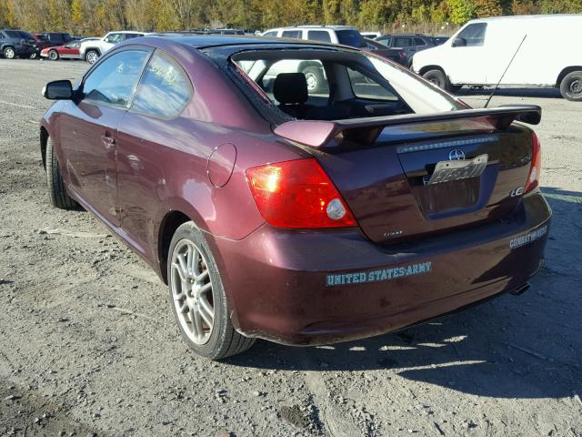 JTKDE177360066619 - 2006 TOYOTA SCION TC Bənövşəyi foto 3