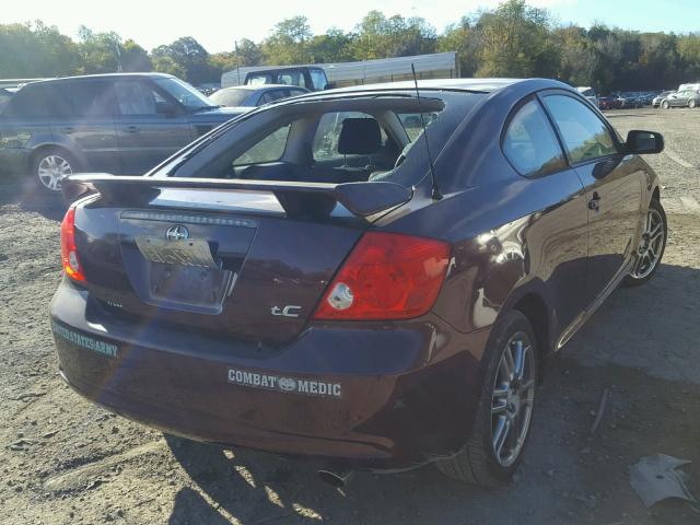 JTKDE177360066619 - 2006 TOYOTA SCION TC Bənövşəyi foto 4