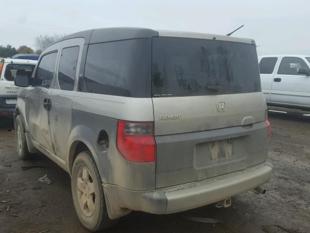 5J6YH286X4L010758 - 2004 HONDA ELEMENT EX GRAY photo 3