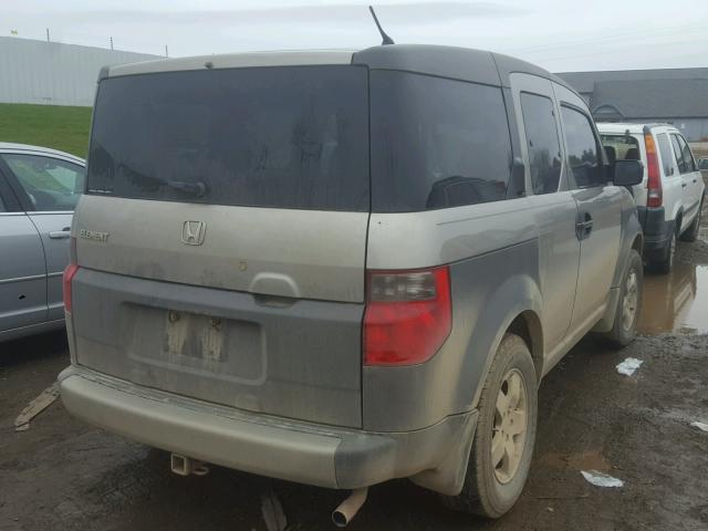 5J6YH286X4L010758 - 2004 HONDA ELEMENT EX GRAY photo 4