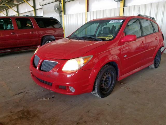 5Y2SL65806Z458112 - 2006 PONTIAC VIBE RED photo 2