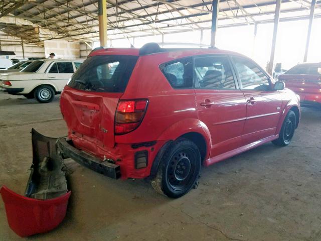 5Y2SL65806Z458112 - 2006 PONTIAC VIBE RED photo 4