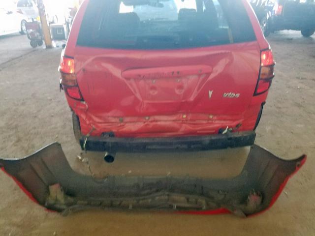 5Y2SL65806Z458112 - 2006 PONTIAC VIBE RED photo 9