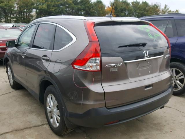 5J6RM4H70EL085796 - 2014 HONDA CR-V EXL TAN photo 3