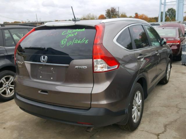 5J6RM4H70EL085796 - 2014 HONDA CR-V EXL TAN photo 4