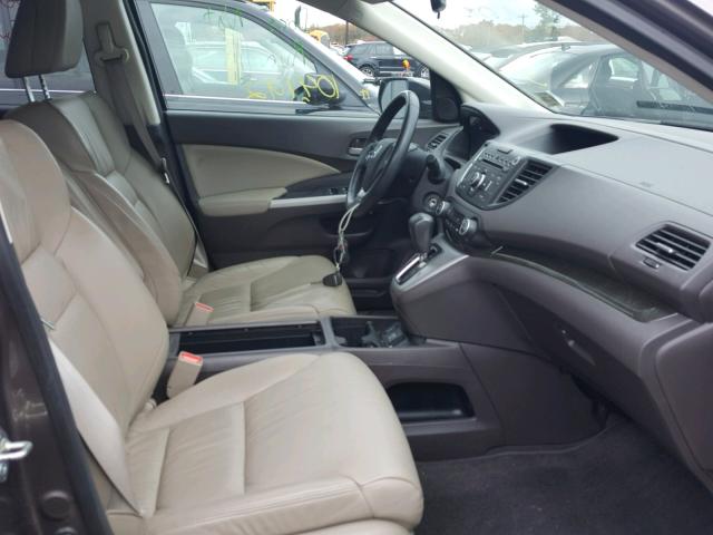 5J6RM4H70EL085796 - 2014 HONDA CR-V EXL TAN photo 5