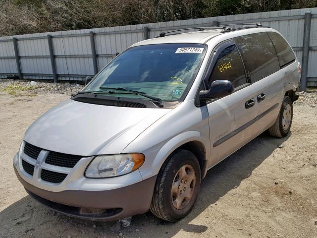 1B4GP25331B252062 - 2001 DODGE CARAVAN SE SILVER photo 2