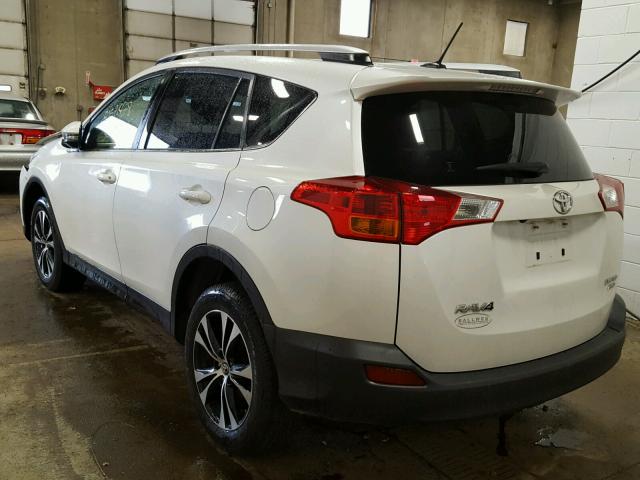 JTMDFREV0FD155450 - 2015 TOYOTA RAV4 LIMIT WHITE photo 3