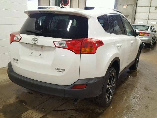 JTMDFREV0FD155450 - 2015 TOYOTA RAV4 LIMIT WHITE photo 4