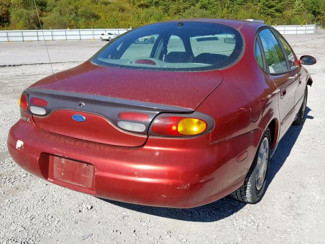 1FALP52U8VA118147 - 1997 FORD TAURUS GL BURGUNDY photo 4