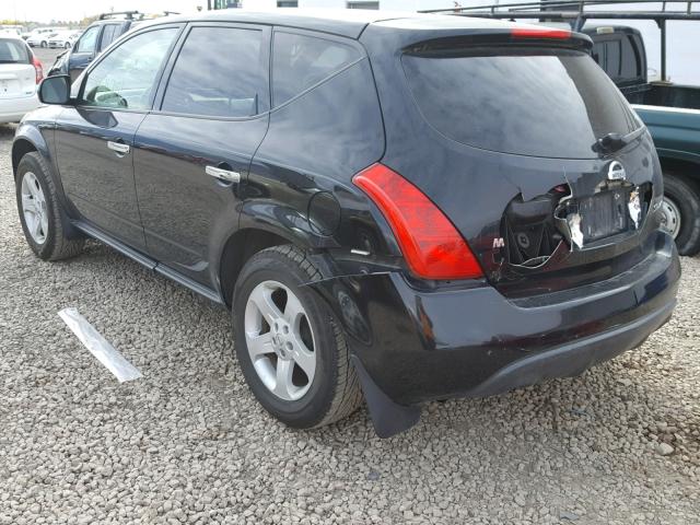 JN8AZ08W34W319175 - 2004 NISSAN MURANO SL/ BLACK photo 3