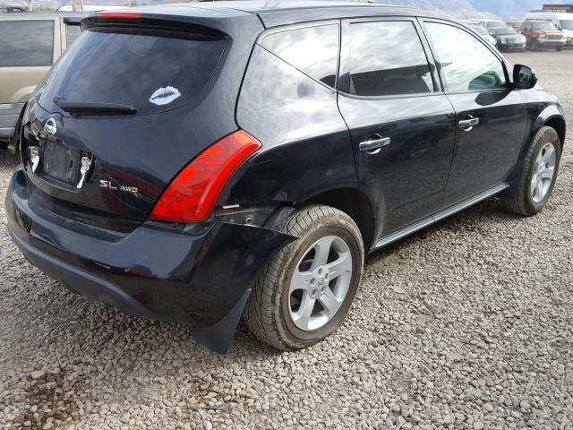 JN8AZ08W34W319175 - 2004 NISSAN MURANO SL/ BLACK photo 4