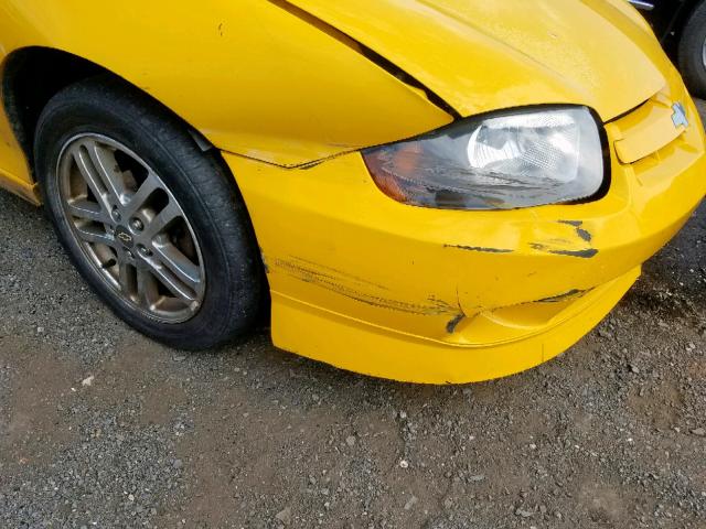 1G1JH12F537266896 - 2003 CHEVROLET CAVALIER L YELLOW photo 9