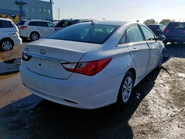 5NPEB4AC8BH013553 - 2011 HYUNDAI SONATA GLS WHITE photo 4