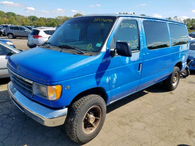 1FMNE31L6YHA67194 - 2000 FORD ECONOLINE BLUE photo 2