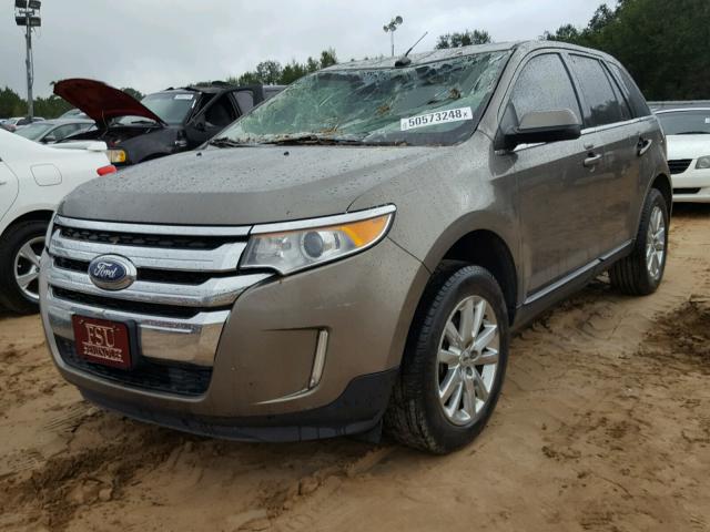 2FMDK3KC4EBB52689 - 2014 FORD EDGE LIMIT GRAY photo 2