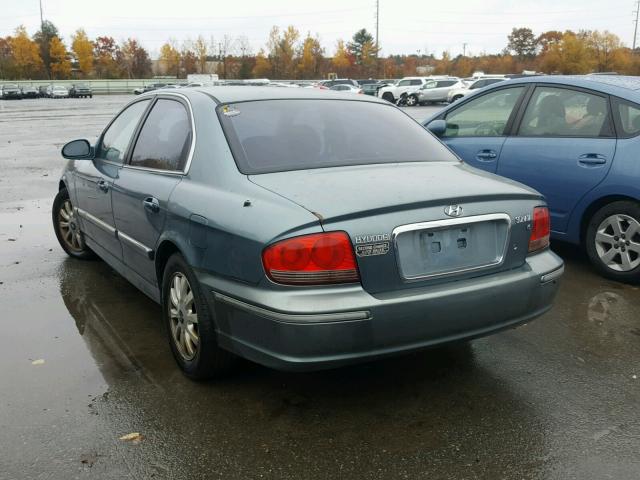 KMHWF35H44A052090 - 2004 HYUNDAI SONATA GLS TEAL photo 3